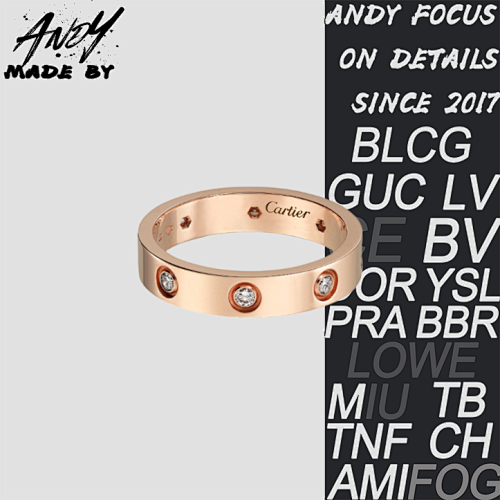 C Narrow Edition Eight Diamond Ring Rose Gold