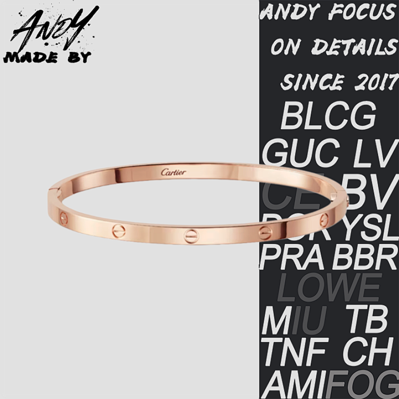 C Narrow Edition Diamond Free Bracelet Rose Gold