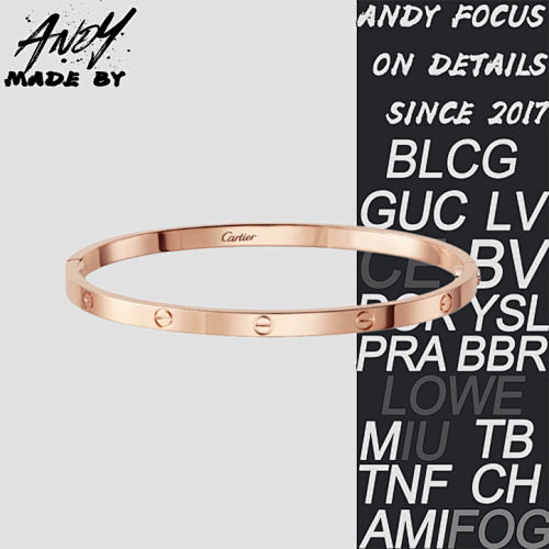 C Narrow Edition Diamond Free Bracelet Rose Gold