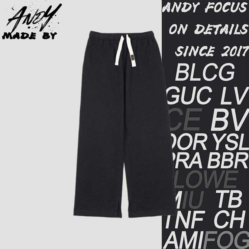 Cotton Trousers With Small Leather Label
