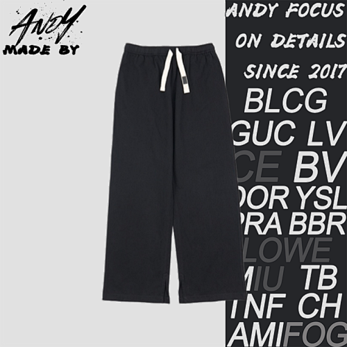 Cotton Trousers With Small Leather Label