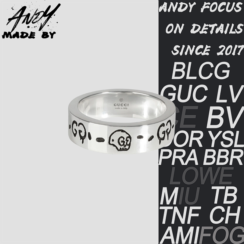 Double G Skull Silver Pair Ring
