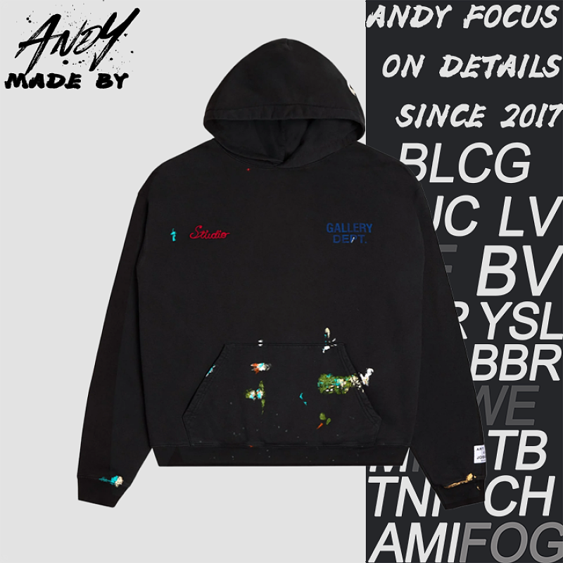 Letter Leather Patch Hoodie