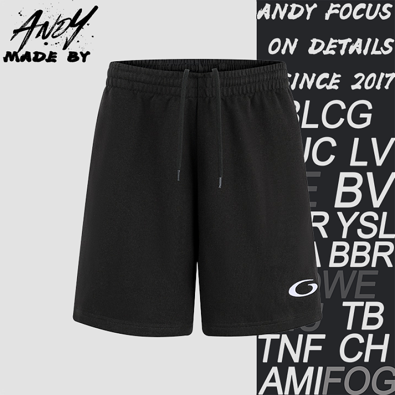 Solid Color Cotton Sports Shorts With Slant Pockets
