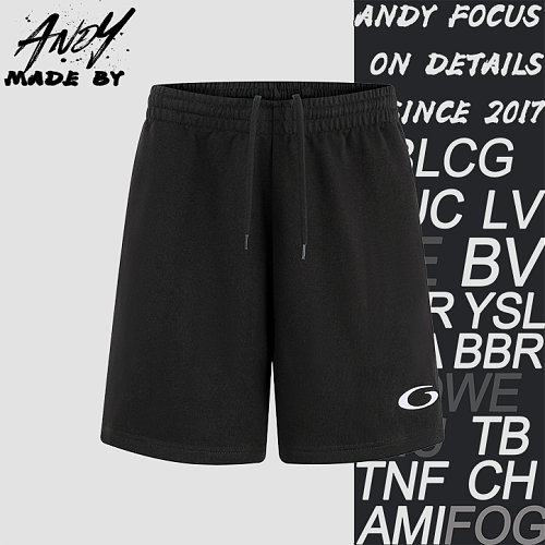 Solid Color Cotton Sports Shorts With Slant Pockets