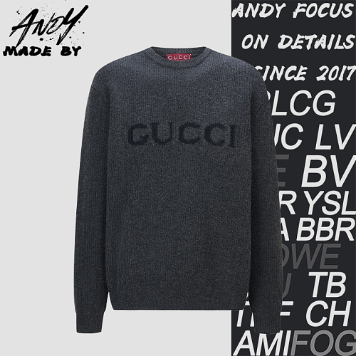 Gucci Cashmere Intarsia Logo Knit Sweater