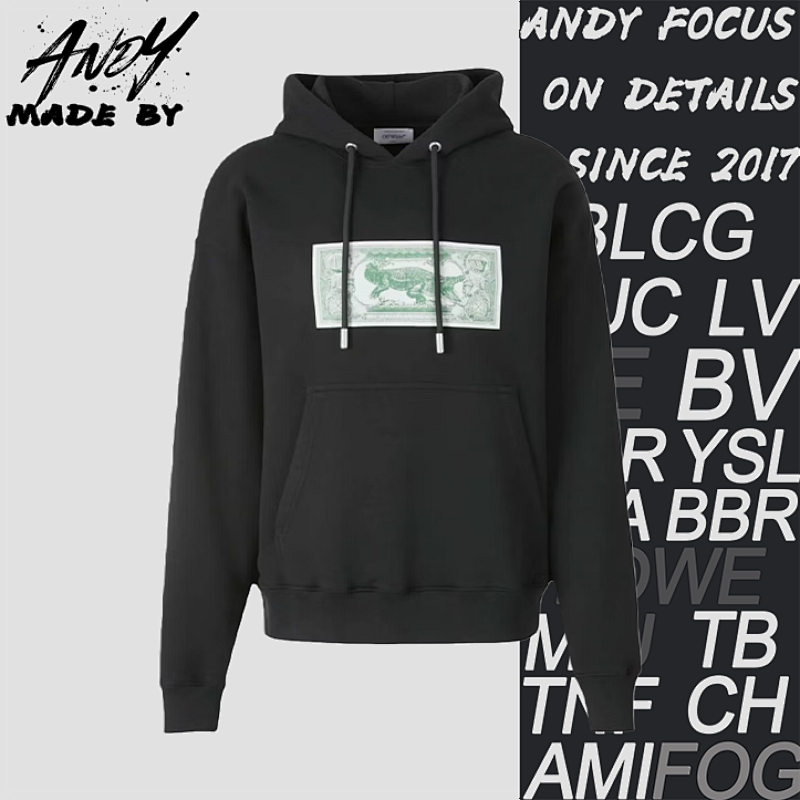 OW Crocodile Dollar Print Hoodie
