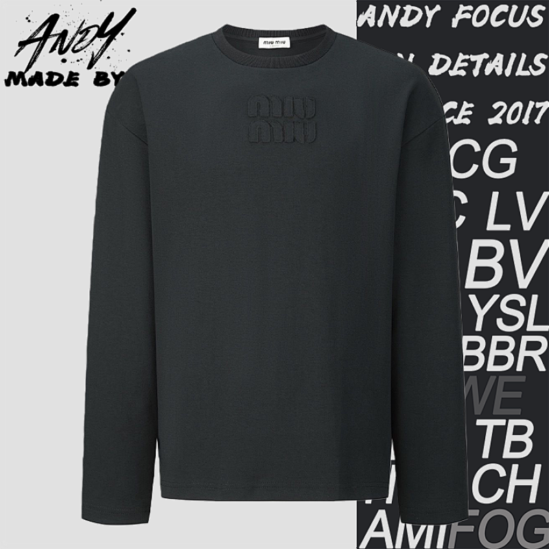 MiuMiu Embroidered Flower Logo Long SleeveItem ID