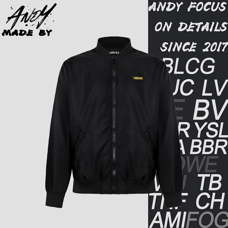 V Ersace Embroidered Medusa Head Zip-Up Long-Sleeve Jacket