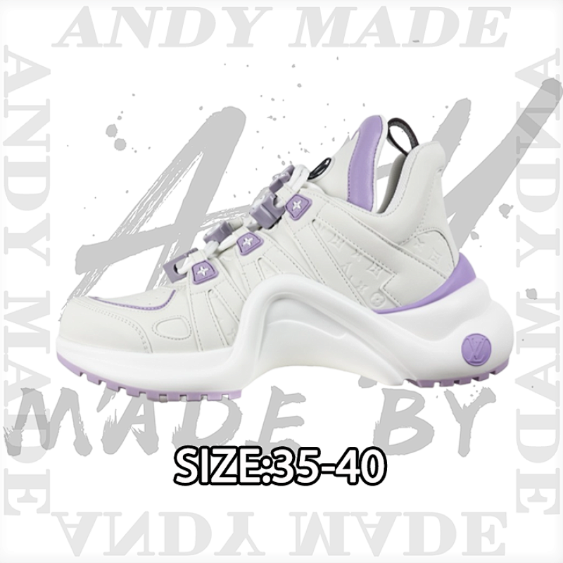 Louis Vuitton Shock-absorbing Mesh Sports Bow Retro Dad Sneakers