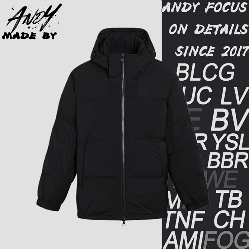 Hooded Zip-up Down Jacket With Waist