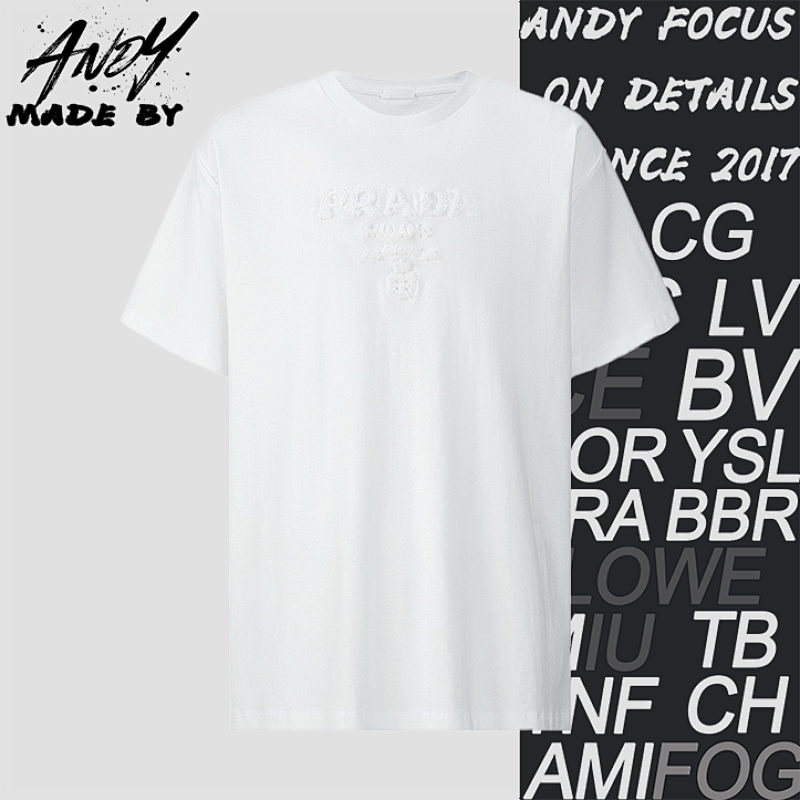 Prada Short-sleeved Towel With Embroidered Logo