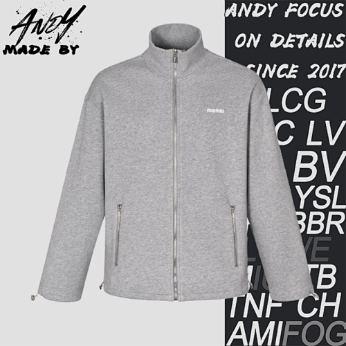 Stand Collar Coat Heather Gray