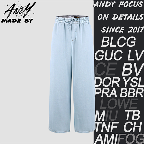 Loewe Anagram Exquisite Embroidered Denim Jeans