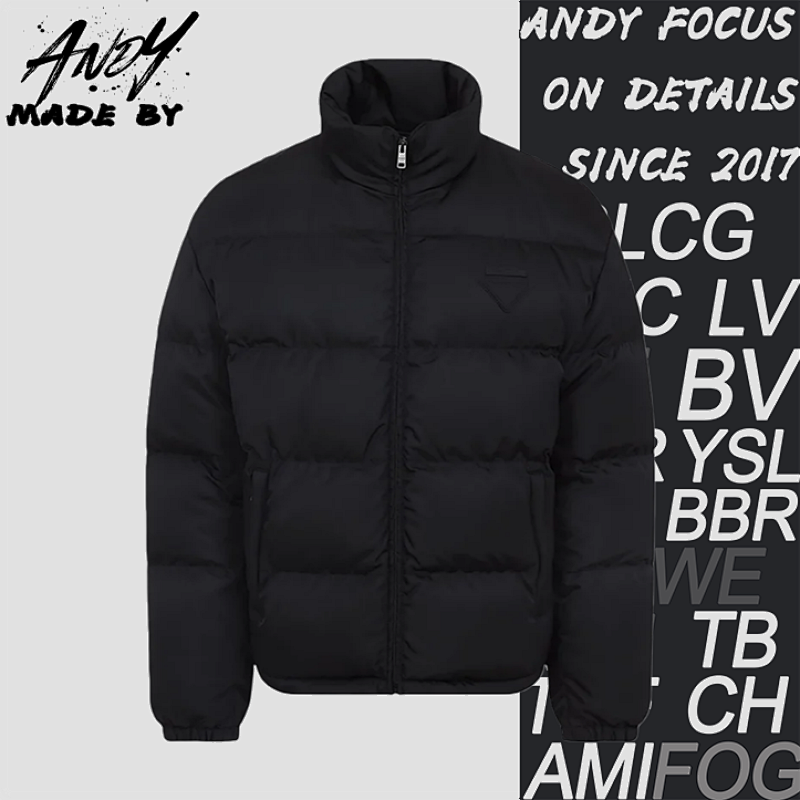 Horizontal And Triangular Logo Cotton Jacket