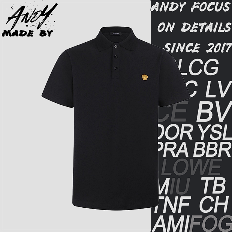 Men's Medusa Embroidered Polo Shirt
