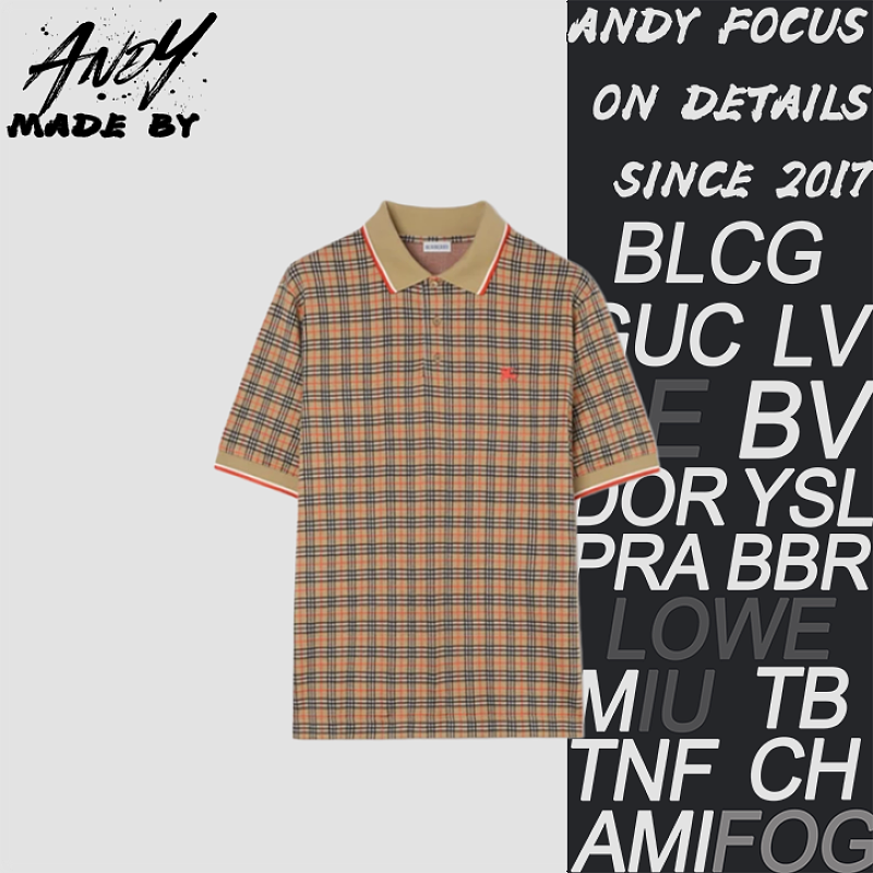 Burberry Bbr Small Logo War Horse Pattern Jacquard Short Sleeve