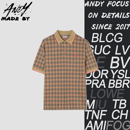 Burberry Bbr Small Logo War Horse Pattern Jacquard Short Sleeve