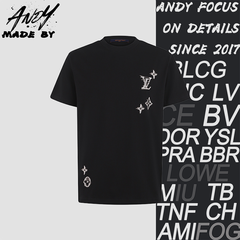 Louis Vuitton Monogram Embroidered Logo T-Shirt