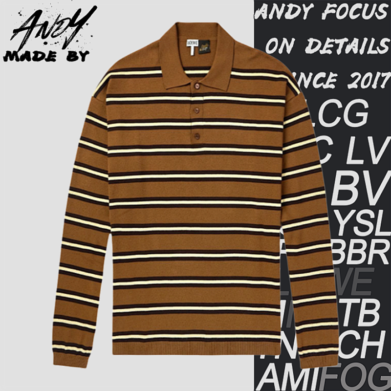 Striped Knit Polo ShirtItem ID