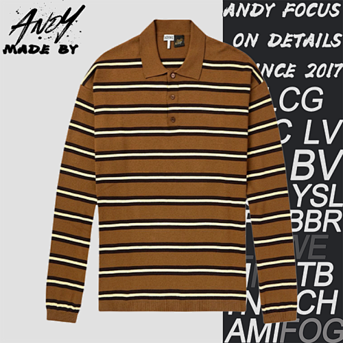 Striped Knit Polo ShirtItem ID