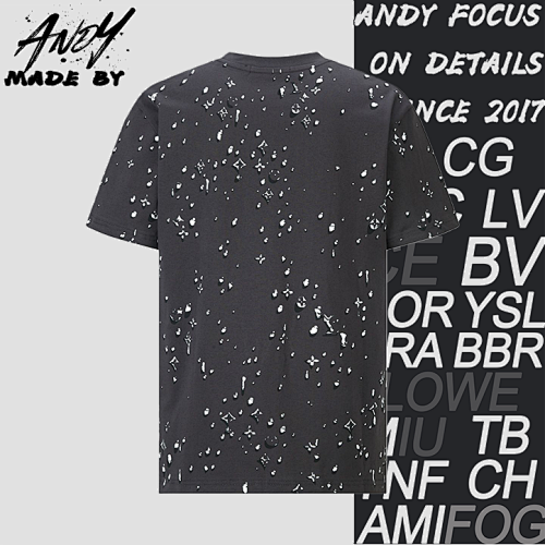 Louis Vuitton Printed Rhinestone Short-sleeved Shirt