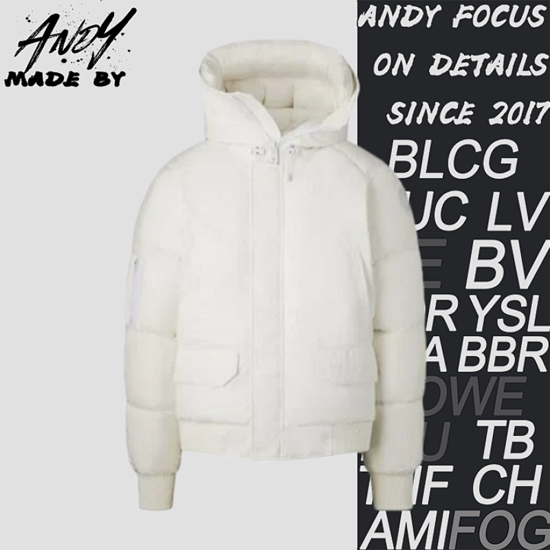 Soft-Sleeve Pilot Hooded Down Jacket