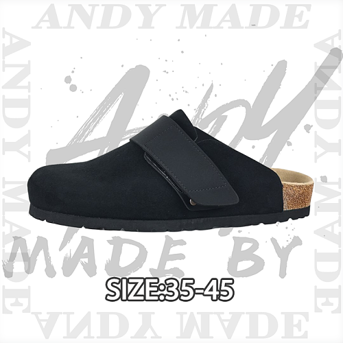 Birkenstock Baotou Velcro Slip-On Half Shoes Black