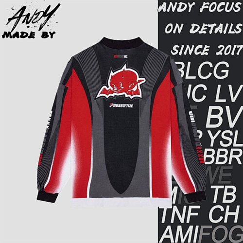25Fw Little Devil Angel Racing Car Print Long Sleeve