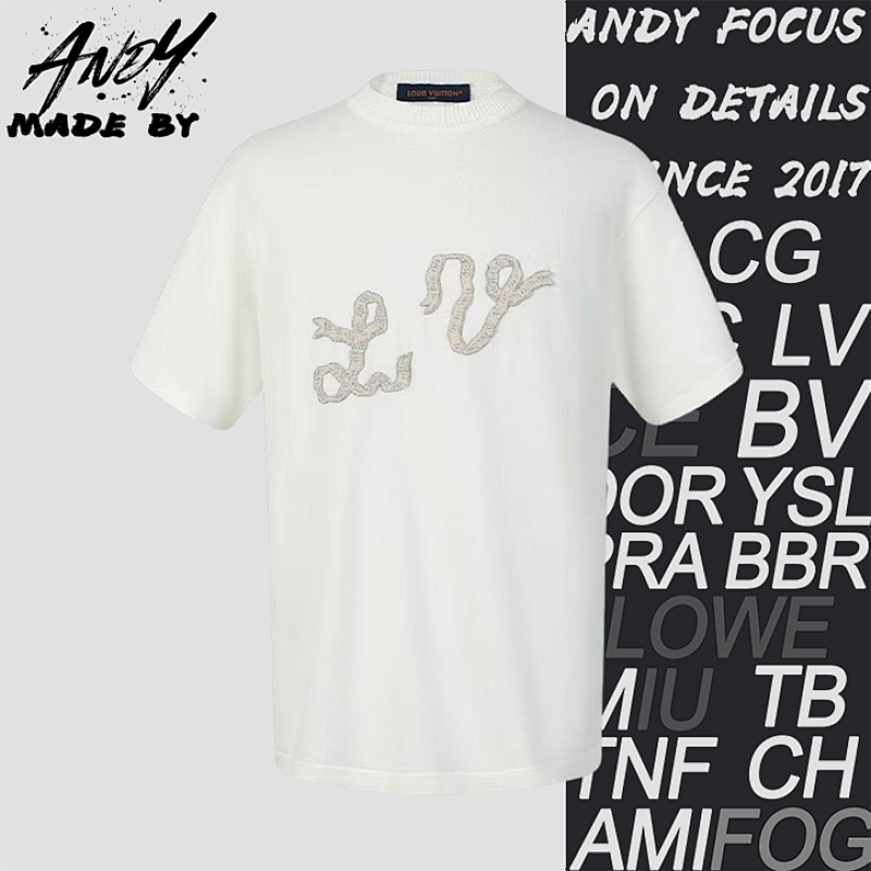 Louis Vuitton L V Cotton Short-sleeved Crew Neck Shirt
