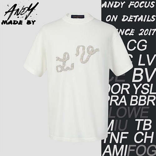 Louis Vuitton L V Cotton Short-sleeved Crew Neck Shirt