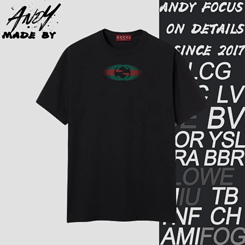 M8 Version Gucci Red And Green Print Short-sleeved Shirt