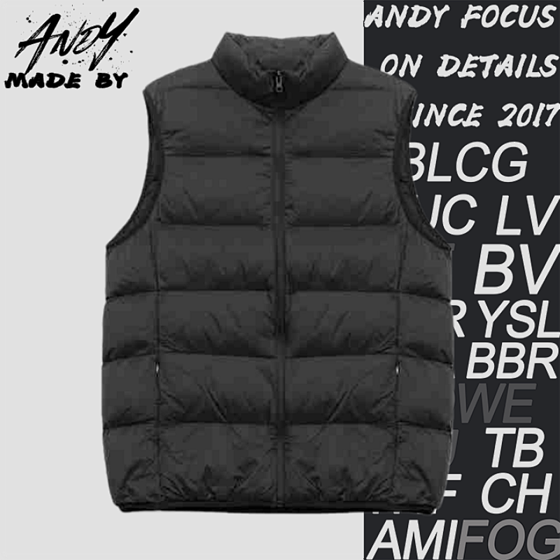 Back Collar Small Ring Logo Padded Vest