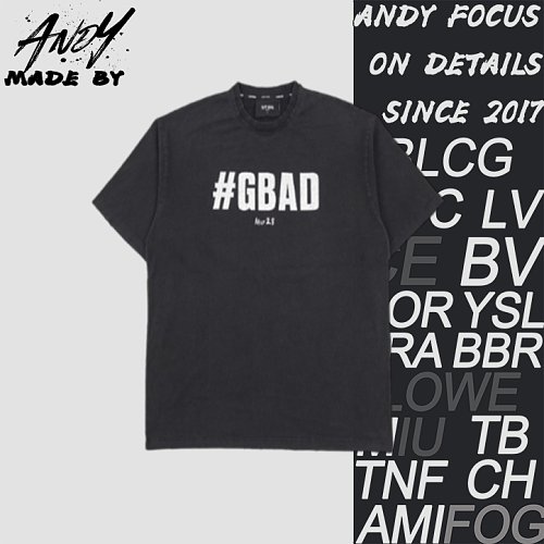 TW 25ss Gbad Letter Washed Print Short-Sleeve T-Shirt