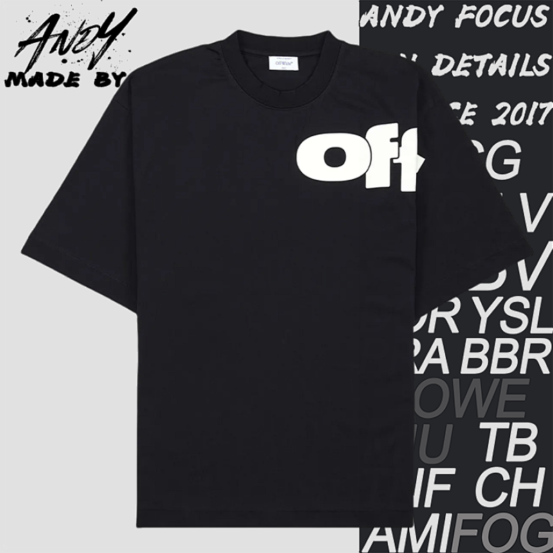O FF Bold Lettering Print Short-sleeved Shirt