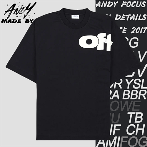 O FF Bold Lettering Print Short-sleeved Shirt