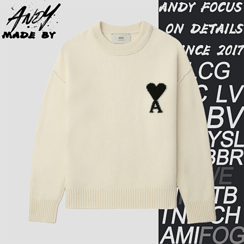 Heart-shaped Crew Neck Sweater