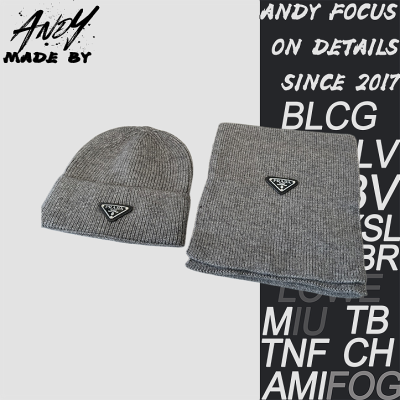 Prada Scarf And Hat Set