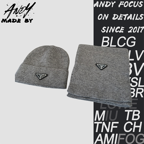 Prada Scarf And Hat Set