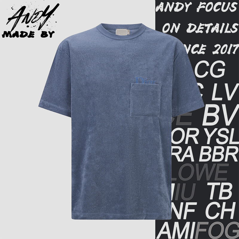 Dior Ocket Embroidered Terry Cloth Short-Sleeve T-Shirt