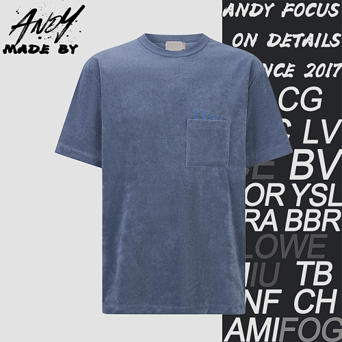Dior Ocket Embroidered Terry Cloth Short-Sleeve T-Shirt
