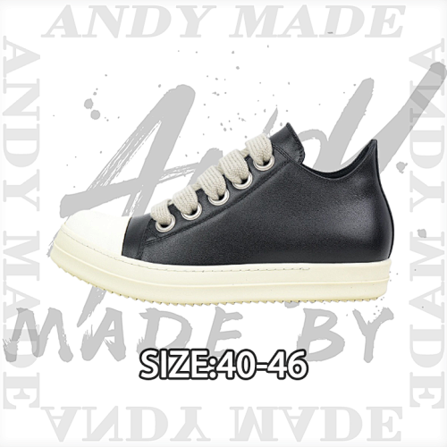 Low-top Thick-soled Black And White Fabric