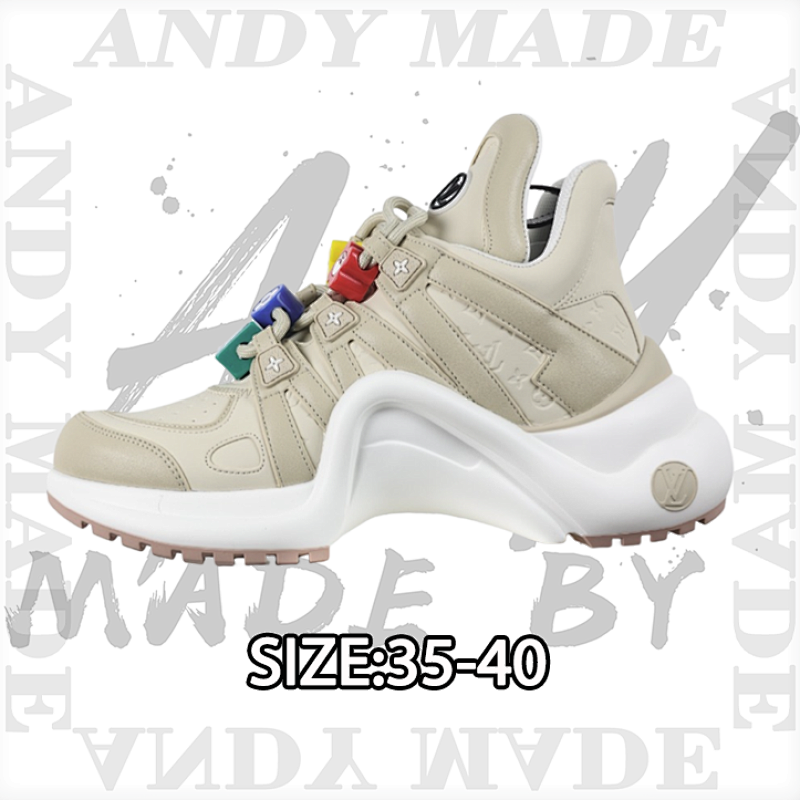 Louis Vuitton Shock-absorbing Mesh Sports Bow Retro Dad Sneakers