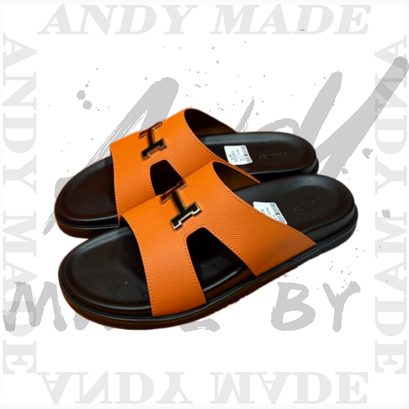 Hermès Oran Cowhide H-shaped SlippersItem ID
