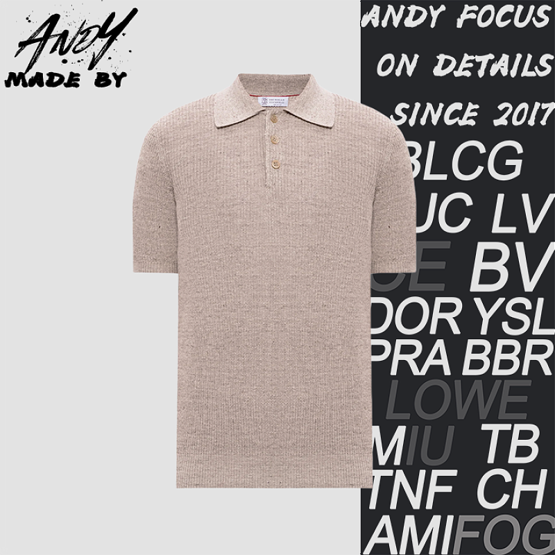 Linen-cotton Knit Polo