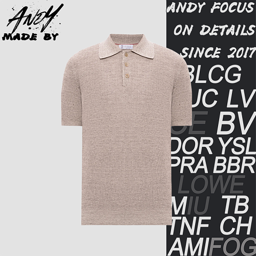 Linen-cotton Knit Polo