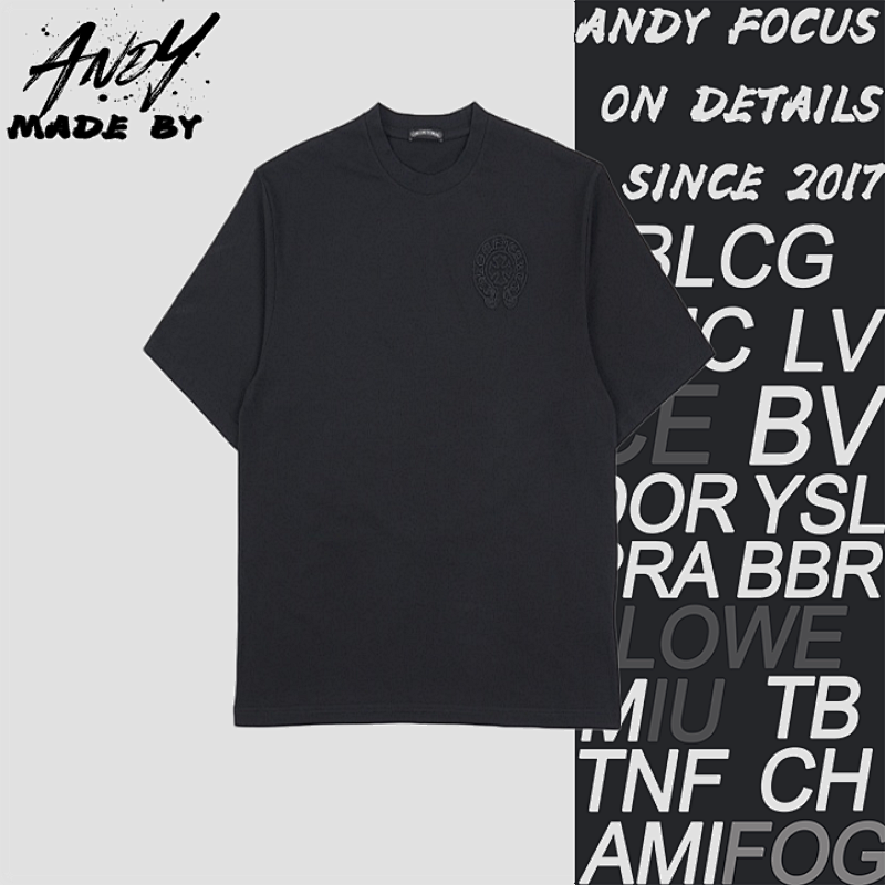 Off-White Vase Arch Bridge Chain Embroidery Round Neck Short Sleeve