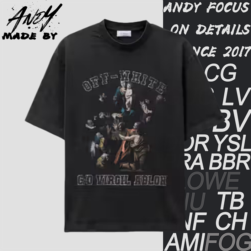 Washed Short-sleeved Shirt With Our Lady Of Hymns Print On The Chest