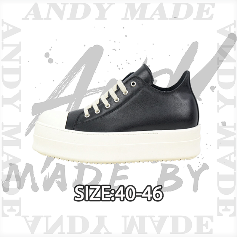 RO Low-top Leather Platform Black