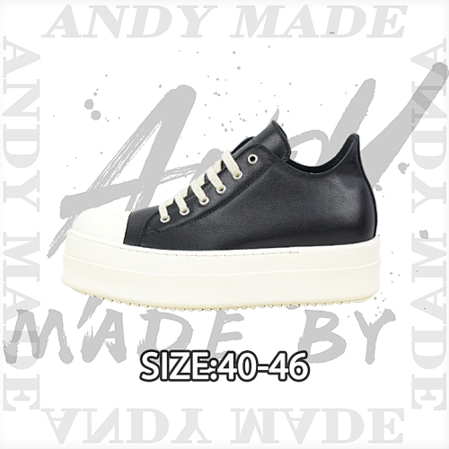 RO Low-top Leather Platform Black